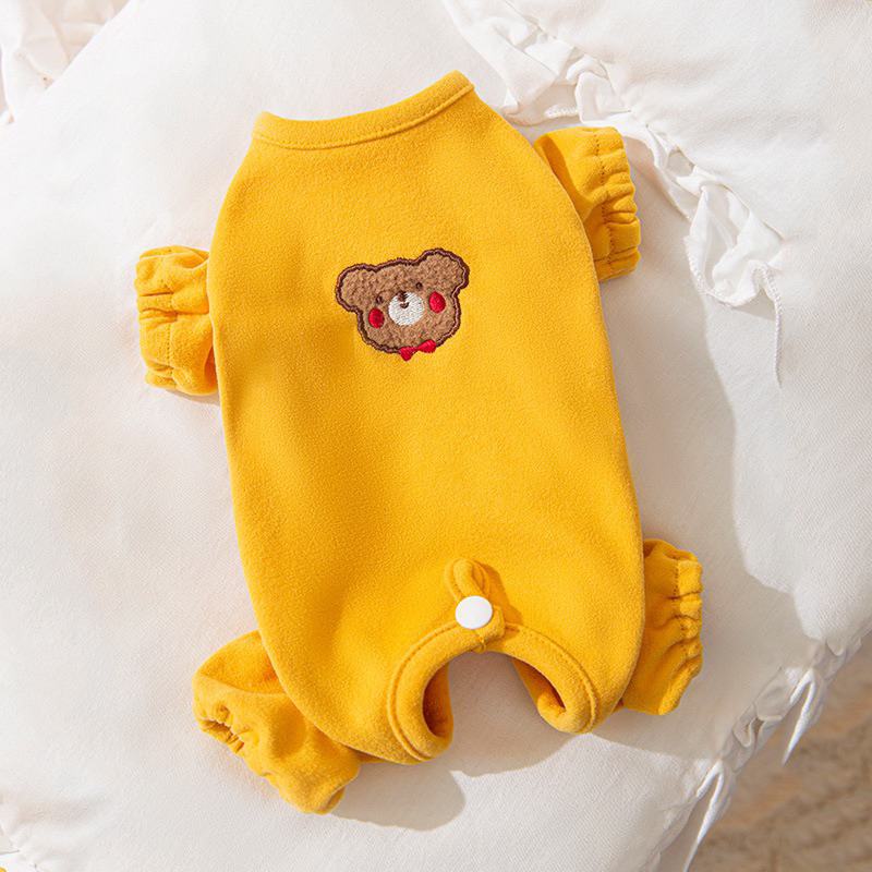 Clementine bear super soft korea belly cover pajama