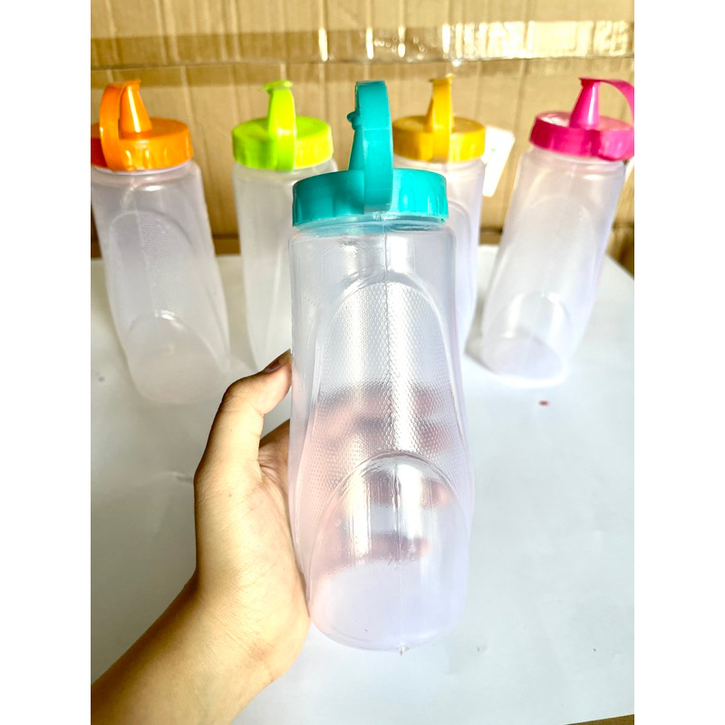 New Botol Bening Kecap / Botol Plastik Serbaguna / Botol Saos Mayonis / Botol Plastik Sambel Minyak Anti Tumpah