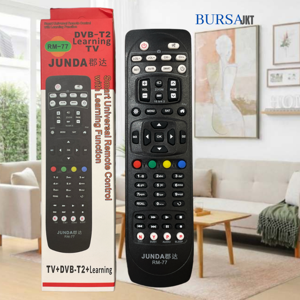 REMOTE TV + DVB T2 Learning Function RM-77 UNIVERSAL SET TOP BOX