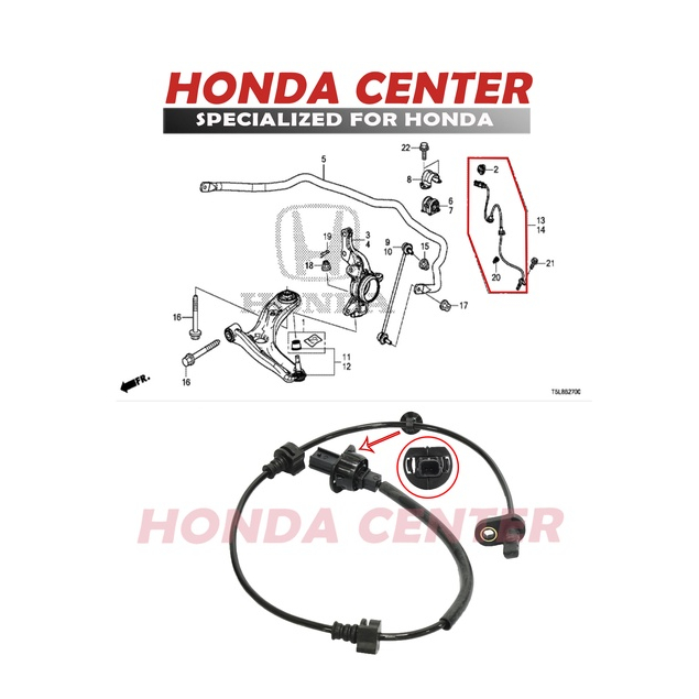 sensor kabel abs rem depan belakang kiri kanan honda jazz s rs gk5 city gm6 city hatchback 2015 2016 2017 2018 2019 2020 2021