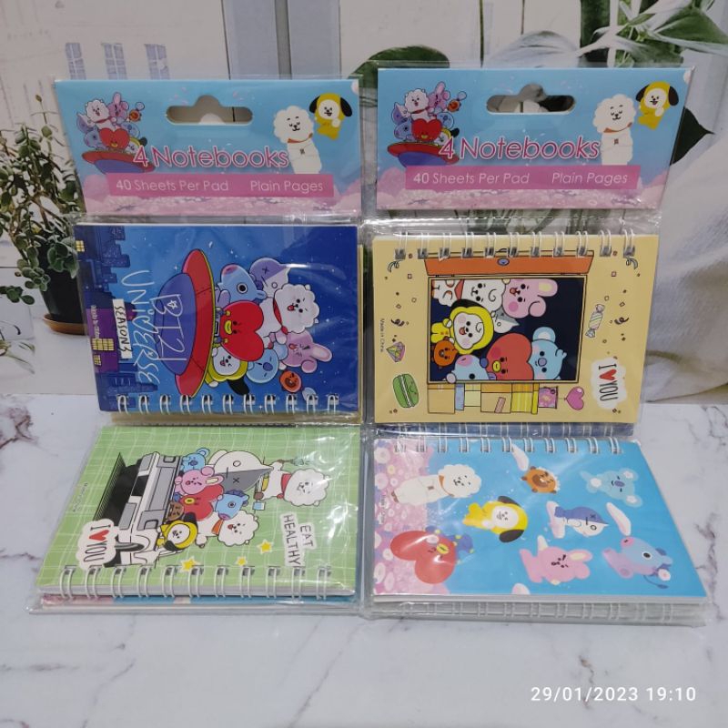 

1 Pack Notebook Diary Karakter BT 21 BTS / Buku Catatan Kecil Lucu Buku Kpop Army