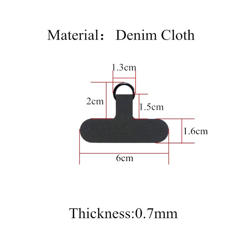 [Premium Nylon] Tali Lanyard Handphone Bahan Kuat Universal Portable Anti Hilang Metal Ponsel Anti-Lost Card Gasket Pengganti Dilepas Telepon Gantung Cord Nilon Patch Tether Pad Adjustable Gantungan HP Phone Holder