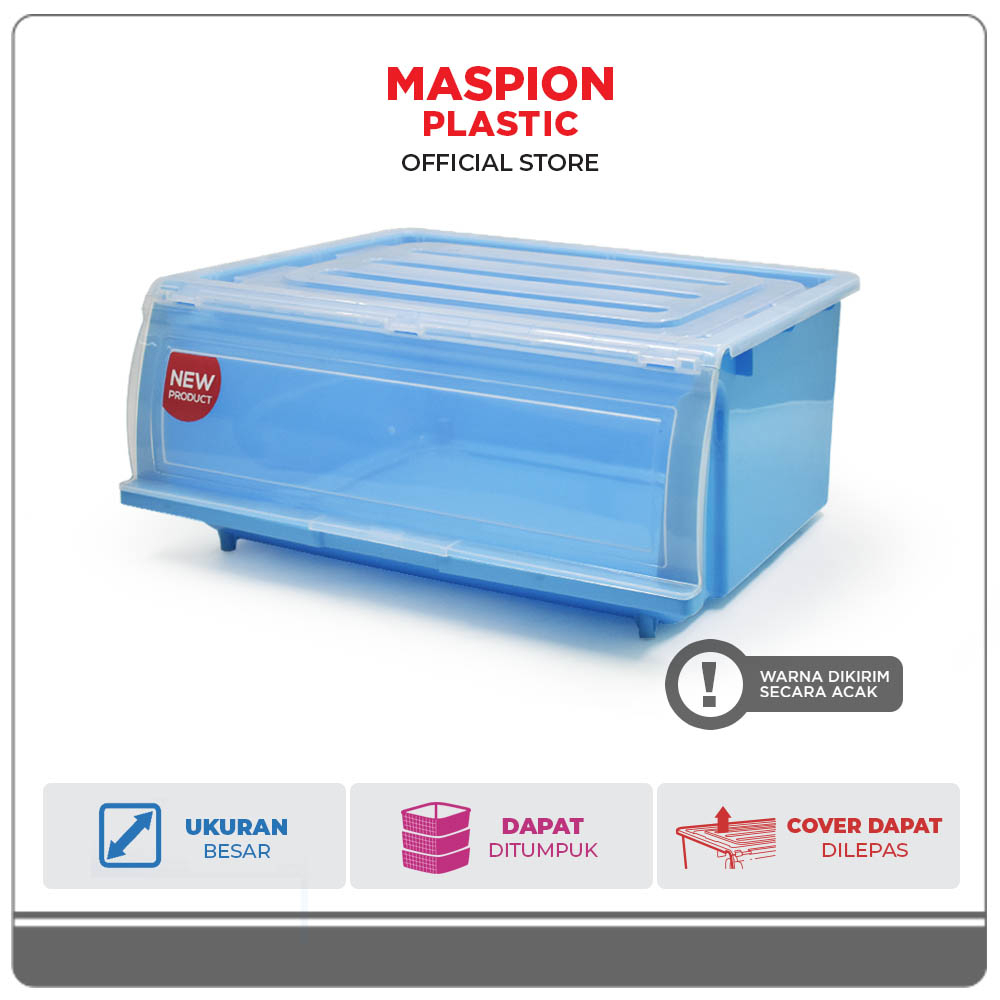 Maspion Kotak Plastik Kontainer Multiguna Stacko Container With Lid