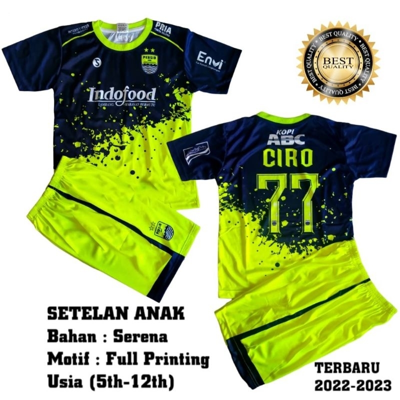Jersey Setelan Anak Persib Ciro Fullprint Home/Away/3rd Jersey Olahraga Anak