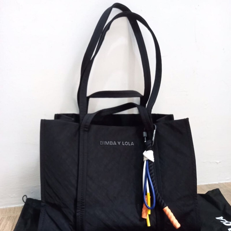 Bimba Y lola L BLACK NYLON SHOPPER BAG
