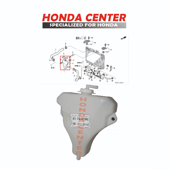 tabung tangki botol serap cadangan air radiator tank reserve honda accord cm5 2003 2004 2005 2006 2007