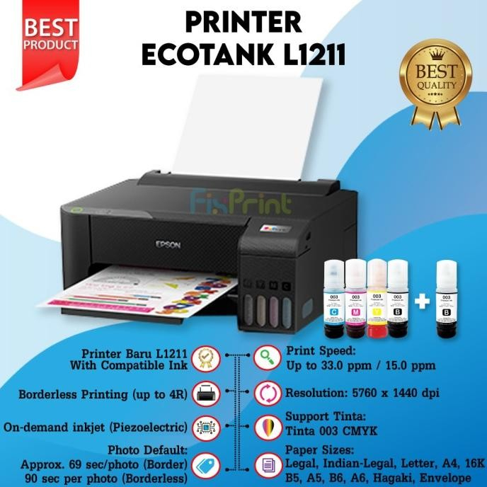 Printer Epson L 1211 / epson L1211 New, Pengganti Epson L1210 RESMI