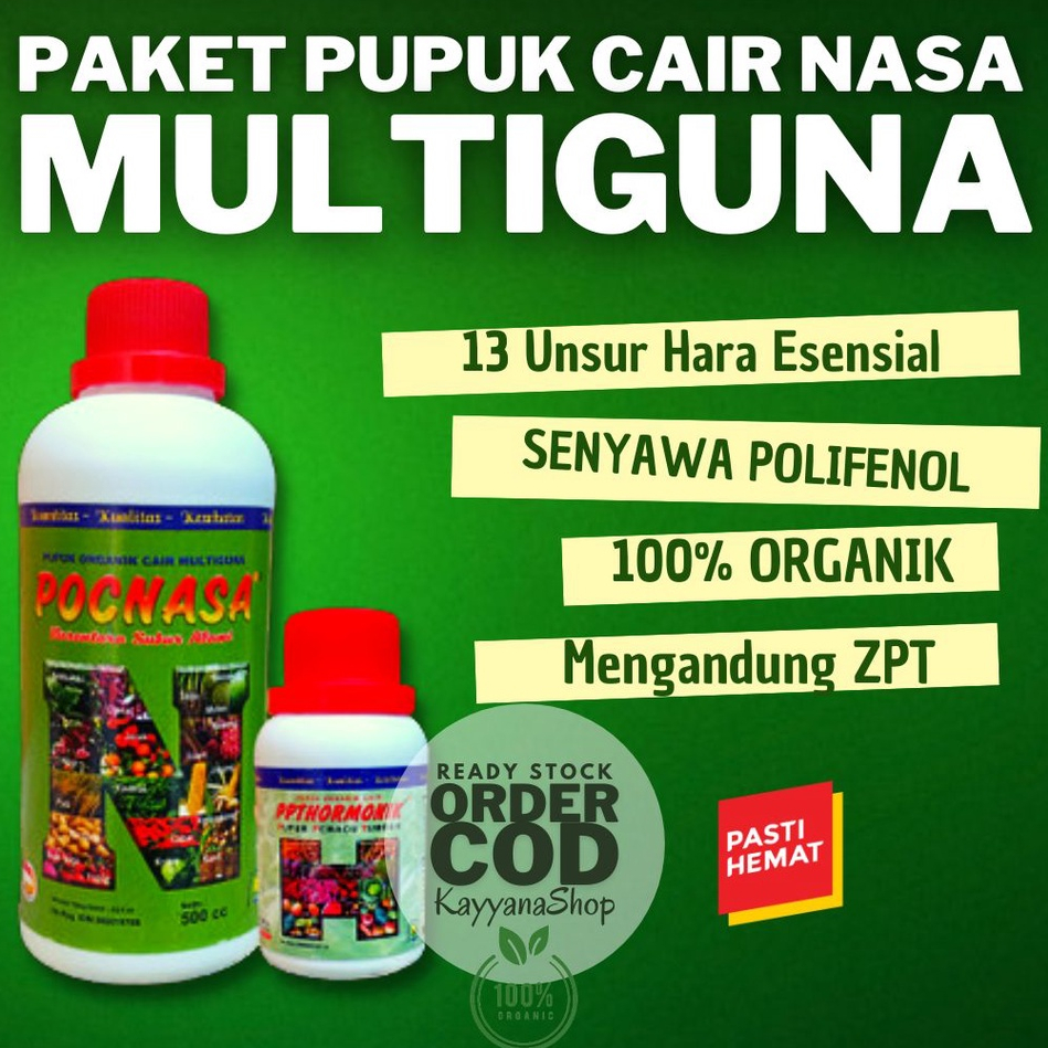 Pupuk Organik Cair Nasa - Pupuk Pertumbuhan Dan Pembungaan Semua Tanaman, Bunga, Sayuran Dan Buah - 