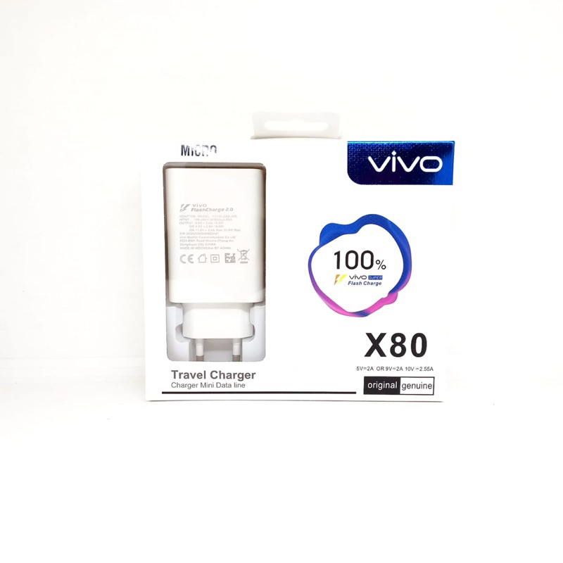 Charger Turbo Vivo X80 Micro Type C Fast Charging Packing Import Promo Sen