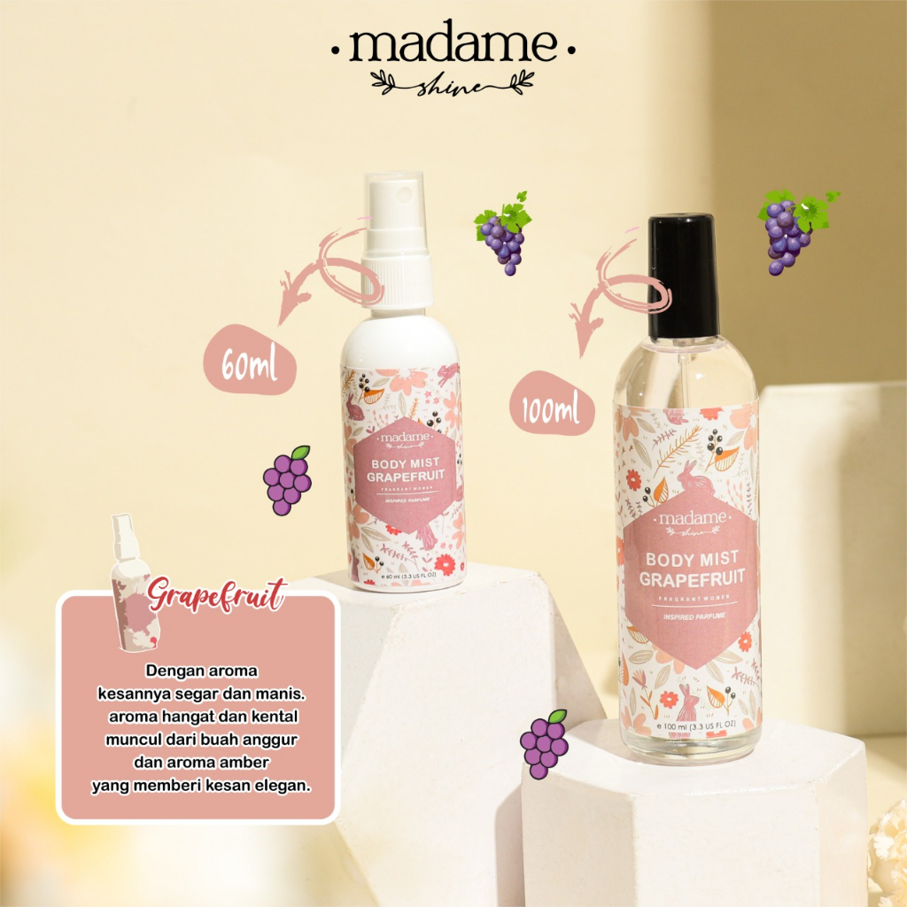 BODY MIST MADAME SHINE SERIES-BEST SELLER