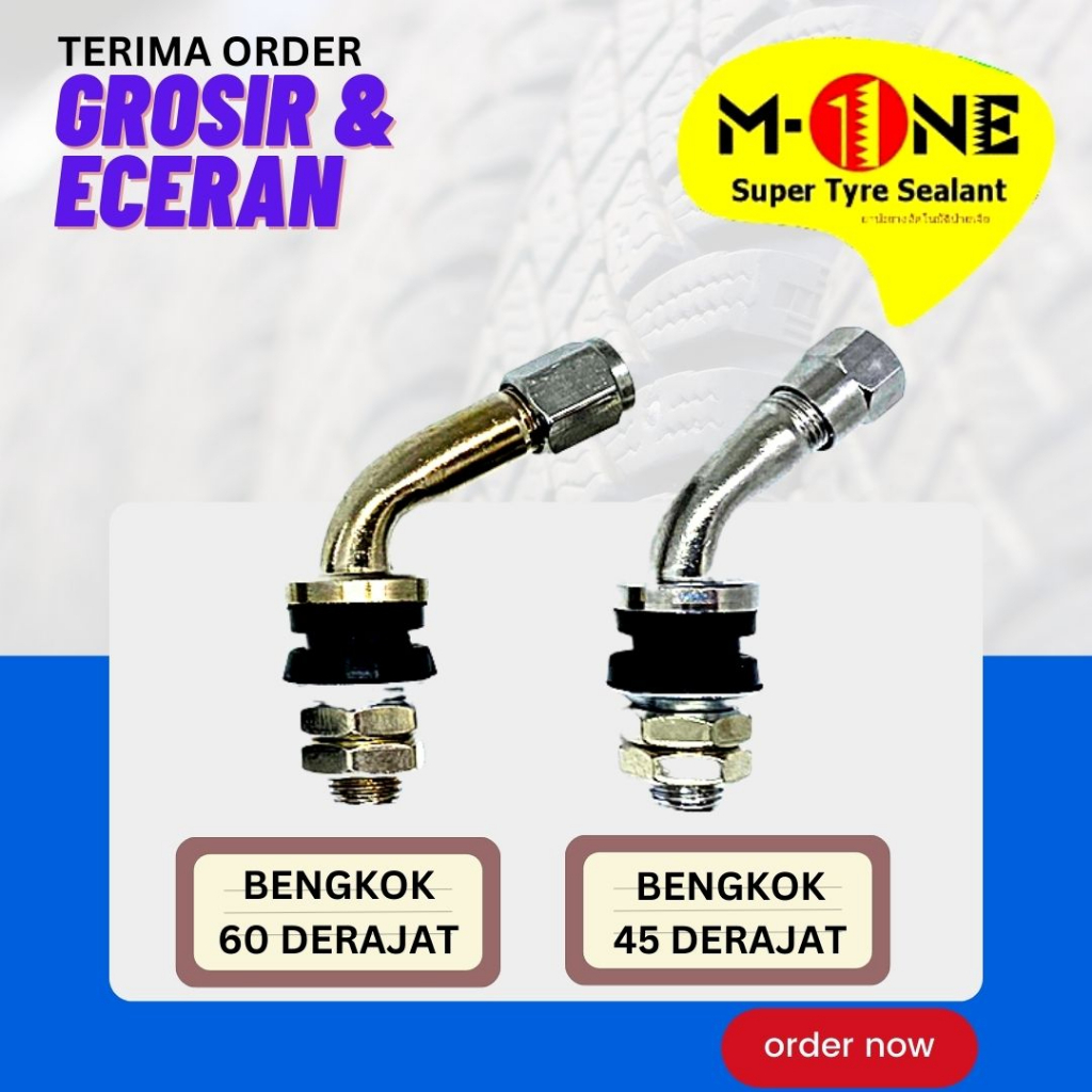 [READY COD] PENTIL BENGKOK 45 DERAJAT / 60 DERAJAT / PENTIL TUBELESS / PENTIL BAN MOTOR BENGKOK / PE