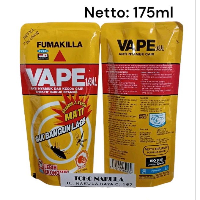 Obat Nyamuk Semprot Fumakilla Cair Refill 175ml Anti Nyamuk Dan Kecoa
