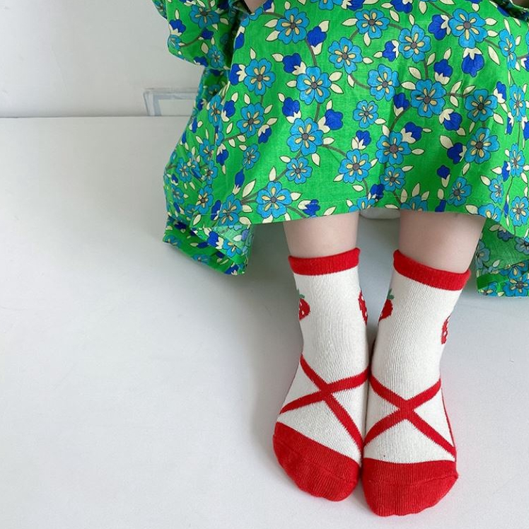 KAOS KAKI ANAK PANJANG DIATAS MATA KAKI / KAOS KAKI KARAKTER MOTIF GARIS KARTUN LUCU KUALITAS PREMIUM