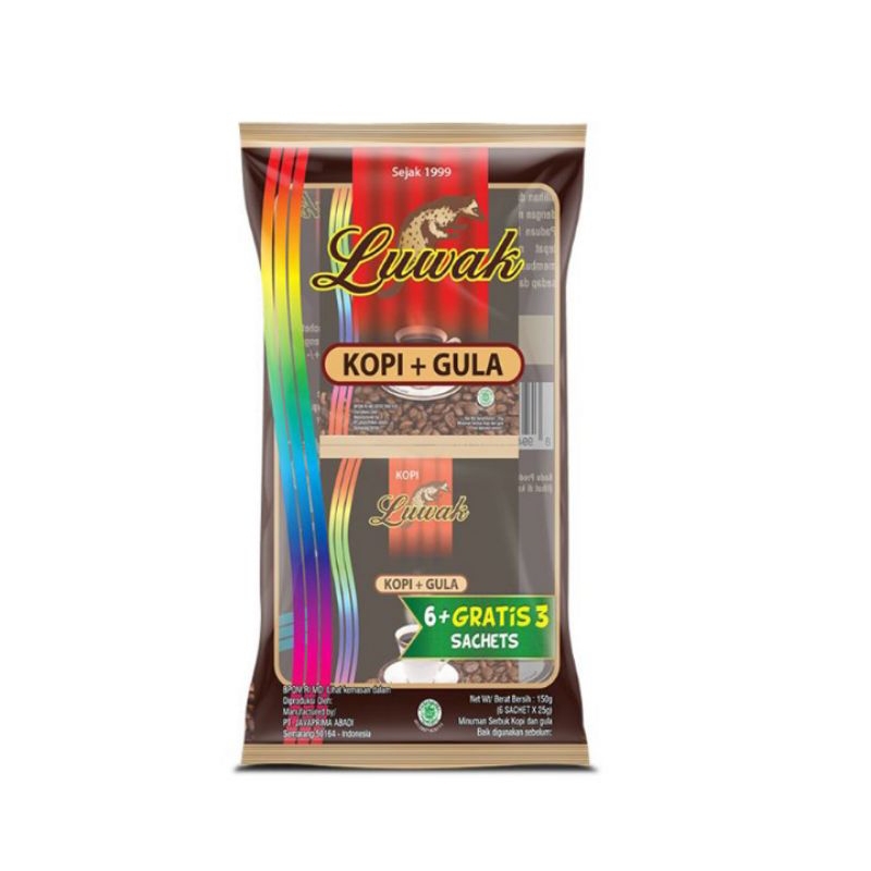 

Luwak Kopi Gula Bag 6+3x25gr