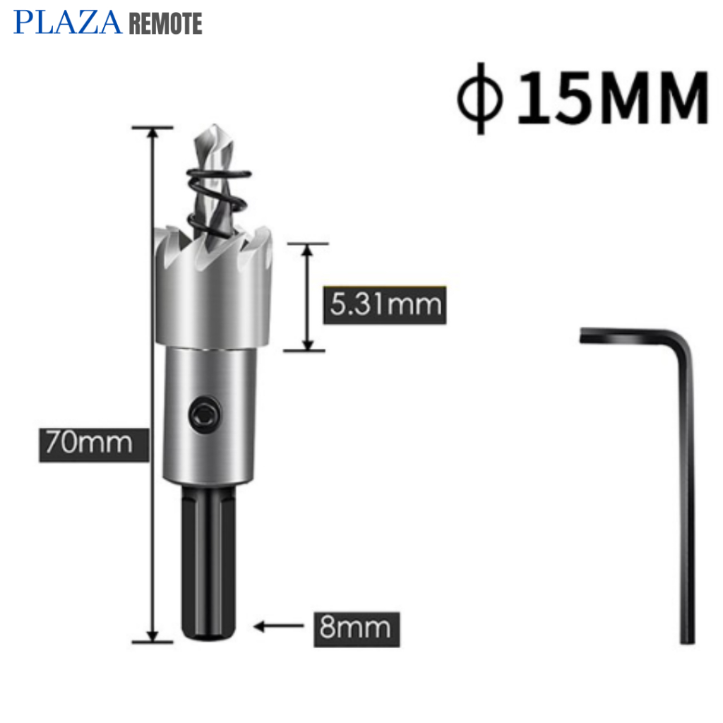 MATA BOR HOLESAW PEMBOLONG BESI BAJA STAINLESS STEEL 15 MM