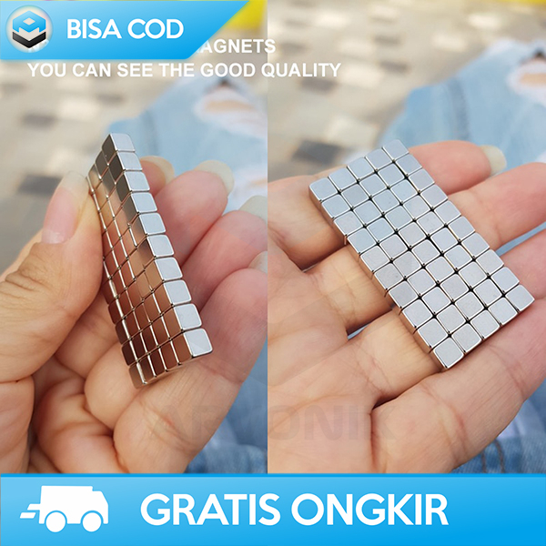 MAGNET NEODYMIUM KUBUS 20PCS CUBE MAGNET TAFFWARE SUPER STRONG 5x5x5MM