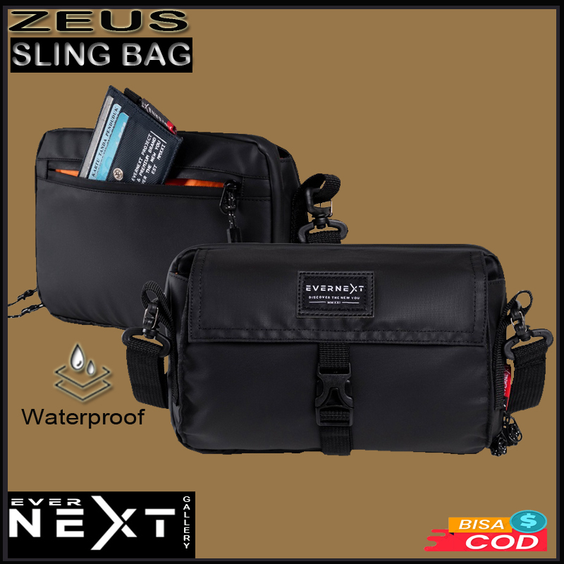 Best seller!!! Tas selempang pria waterproof terlaris tas sling bag unisex pria wanita anti air anti sobek tas slempang waist bag pria cowok kualitas distro ori terbaru waitsbag pria waterproof original Zeus series anti robek anti maling