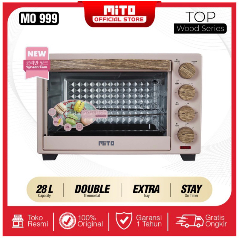 [ MITO ] Oven Listrik dengan Lampu MITO MO 999 TOP NEW 28L Low Watt - GARANSI RESMI