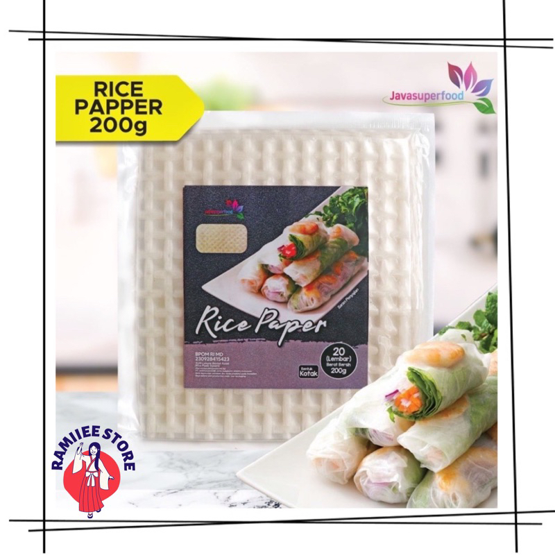 

200gr Rice Paper Kotak / Banh Trang High Quality Rice Paper / Kulit Lumpia Vietnam Rice Paper / rice roll spring roll / Salad Wrap
