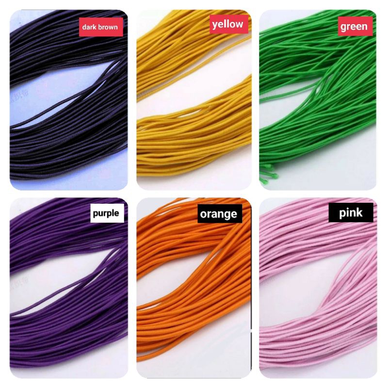 tali karet elastis 1mm kwalitas bagus (perbungkus)