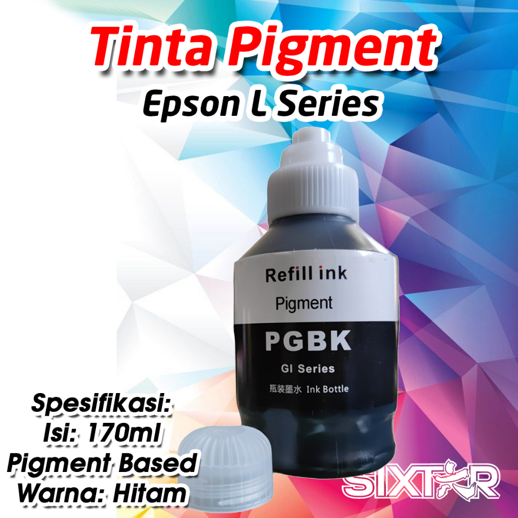 Tinta Pigment Epson 001 003 664 673 774 EP001 EP003 T664 T673 T774 Printer L Series Refill Ink Kompatibel Pengganti Original Ori 170ml