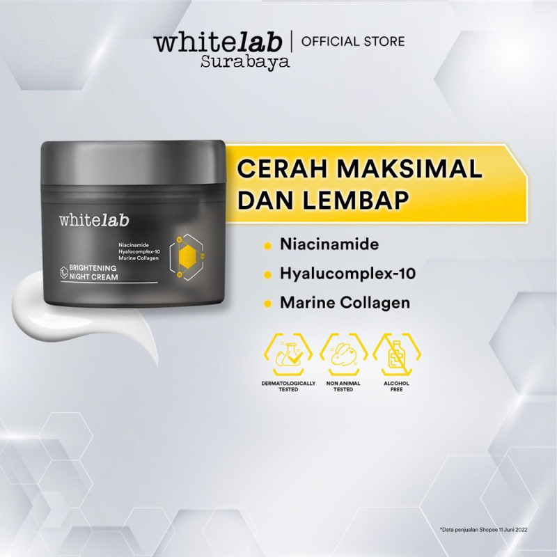 Whitelab Brightening Night Cream - Whitelab Surabaya