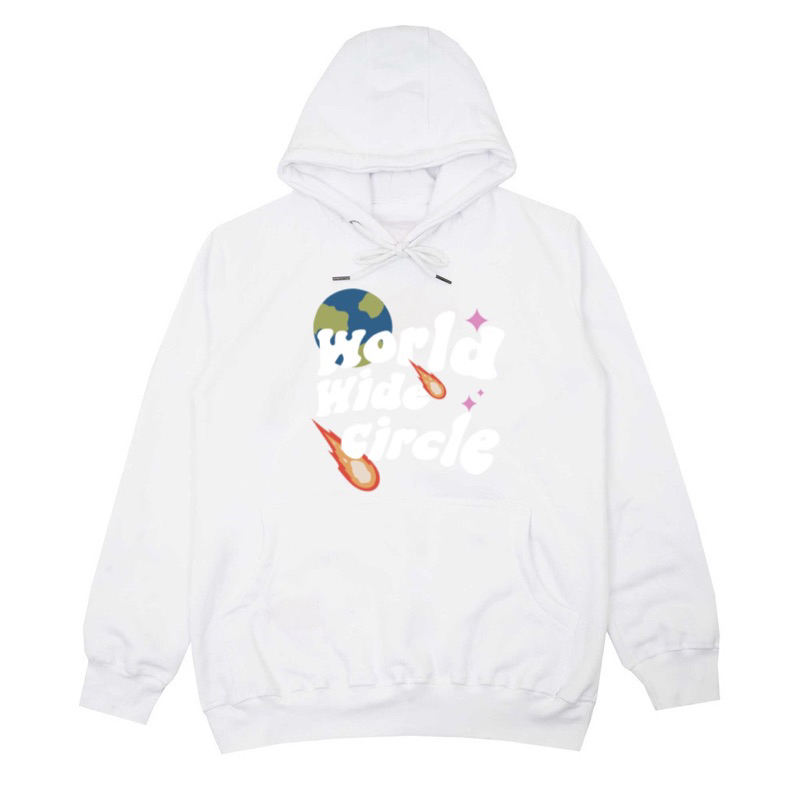 HOODIE WHITE NEW WORLD WIDE