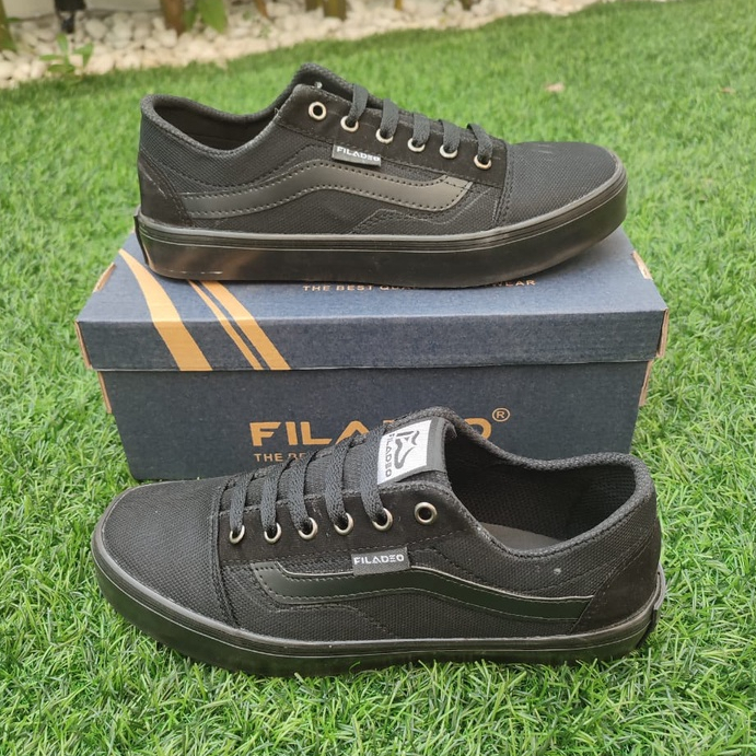 SEPATU FILADEO FULL HITAM 66 FREE BOX REAL PICT