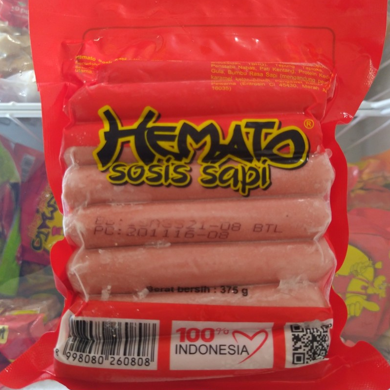 Hemato Sosis Sapi 375GR isi 15