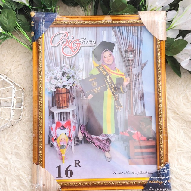 2 PCS  Bingkai 16R Gold Ukir (30X40)CM BigFrame