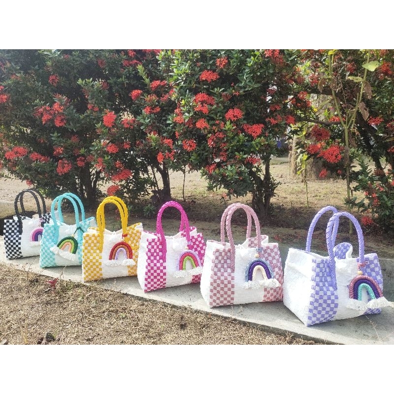 (free accesories) Hand Bag motif terbaru / tas anyaman jali premium