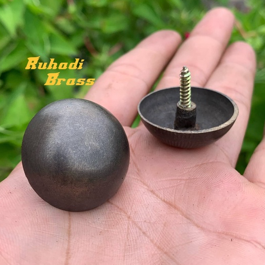 Paku pines pagar / paku pines kuningan antik motif polos drat skrub 3 cm