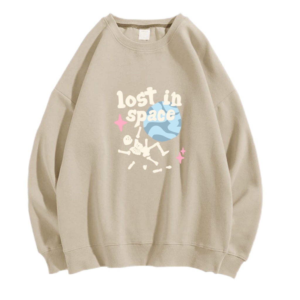 LOST IN SPACE SWEATER CREWNECK PRIA WANITA Size M-XXL ANAIRA