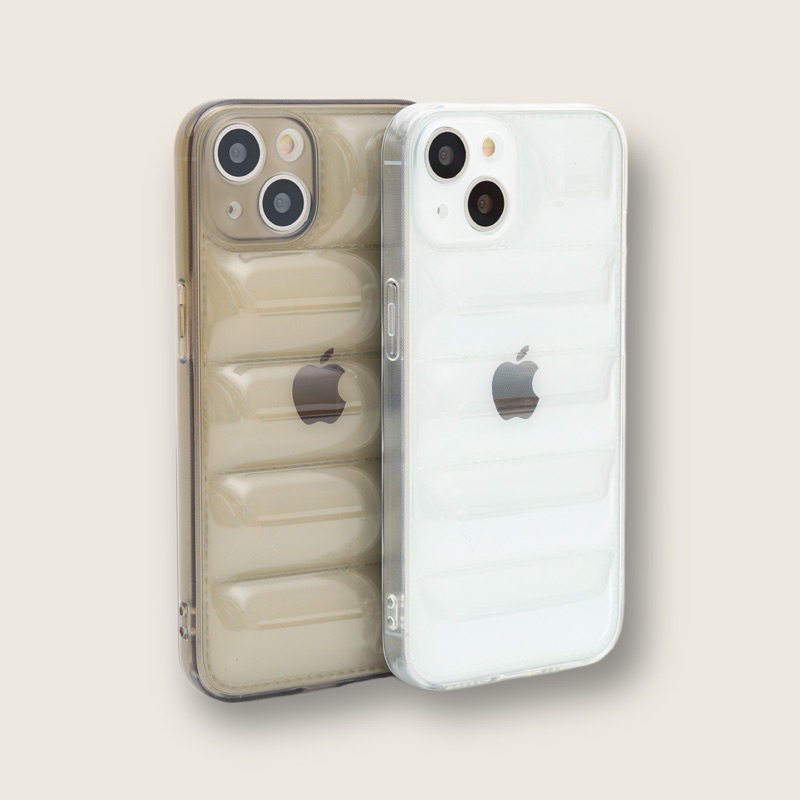 Transparant Winter Down Jacket Silicone Case iPhone 7 8 XR XS MAX 11 12 13 MINI PRO MAX