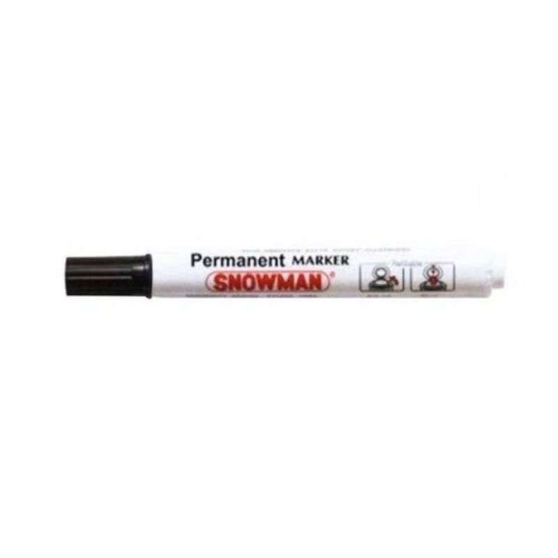 Spidol hitam snowman permanent marker G-12