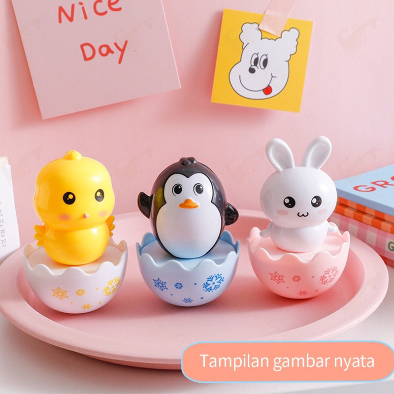 Mainan anak bayi kartun TUMBLER lucu Dengan bunyi