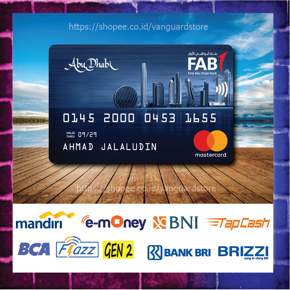 KARTU E MONEY E TOLL KARTU FAB BLUE MASTERCARD DEBIT CREDIT EMONEY MANDIRI FLAZZ BCA BNI TAPCASH BRIZZI BRI - 1 SISI