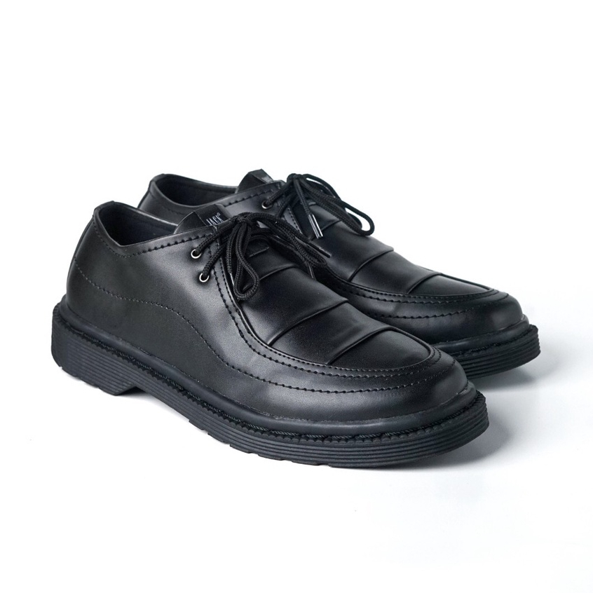 HAZELL BLACK |ManNeedMe x JACK| Sepatu Pantofel Pria | Sepatu Derby Formal ORI