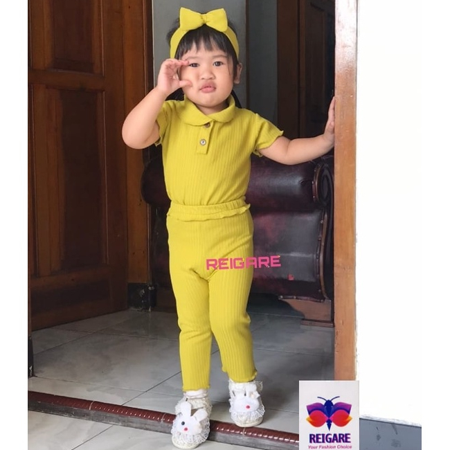 Setelan One Set Anak Mango Knitt Model Kancing Usia 3 bulan - 2 tahun