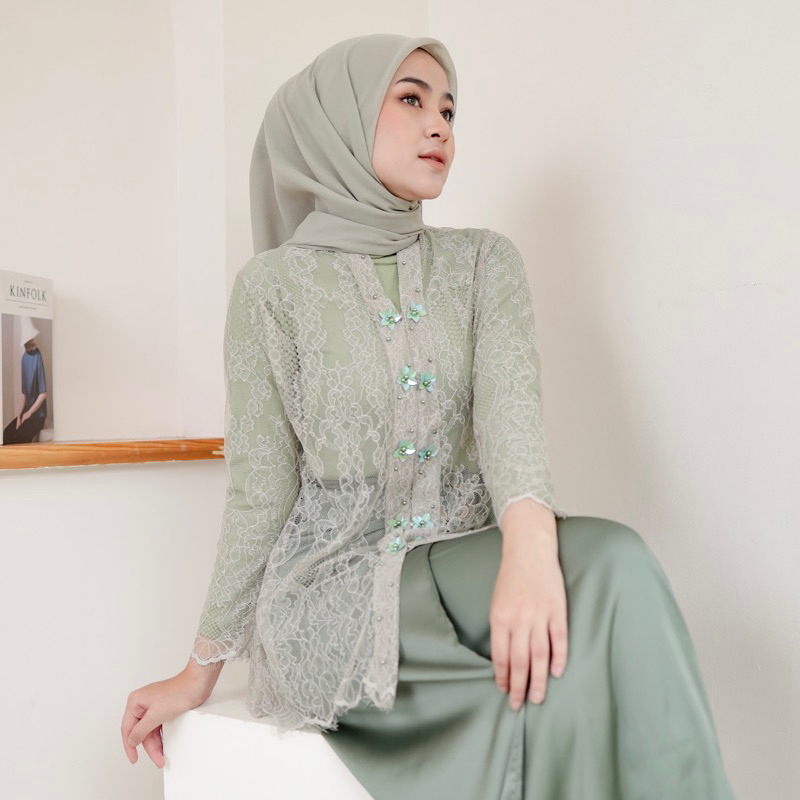 Kebaya Parapuan - KILAU DAISY - Kebaya Sage Green / Kebaya Wisuda / Kebaya Remaja / Kebaya Muslim/ K