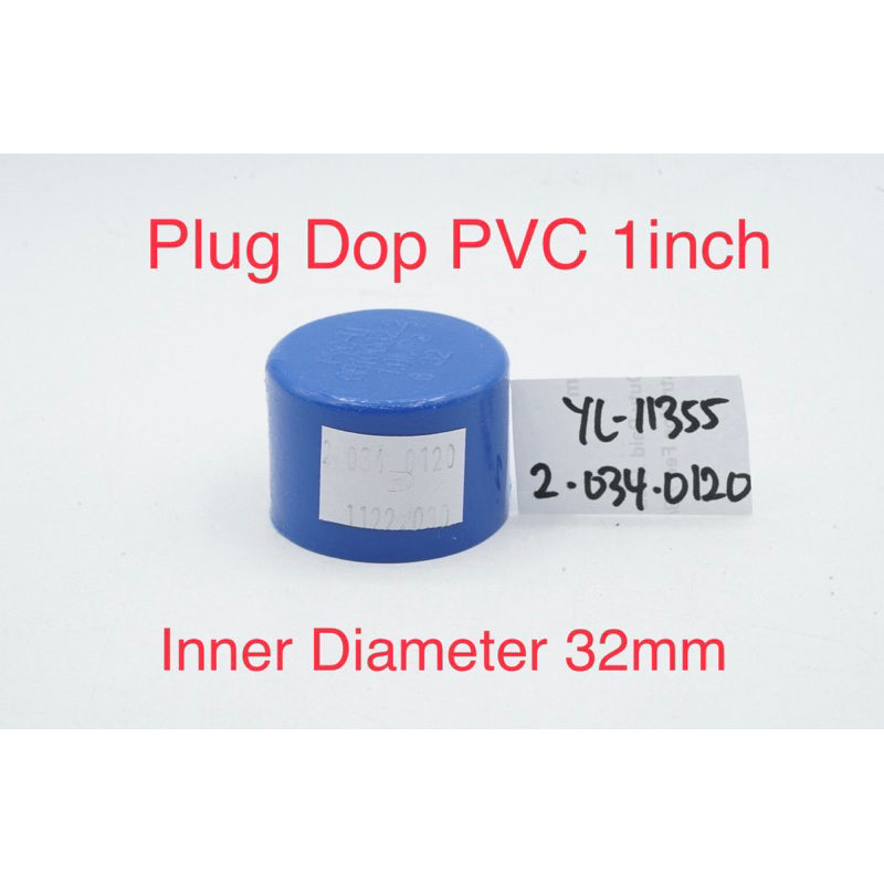 Blue Dop PVC Tutup Pipa 1” Inner Diameter 32mm Plastic End Plug Agricultural Garden Irrigation Pipe 