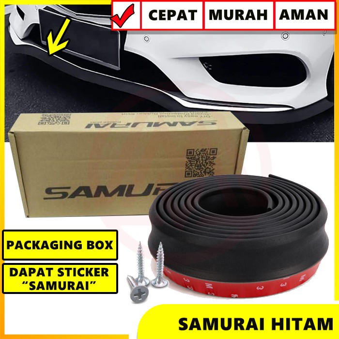 Lips Bumper Samurai Hitam Polos List Body Samurai Hitam EPDM Rubber