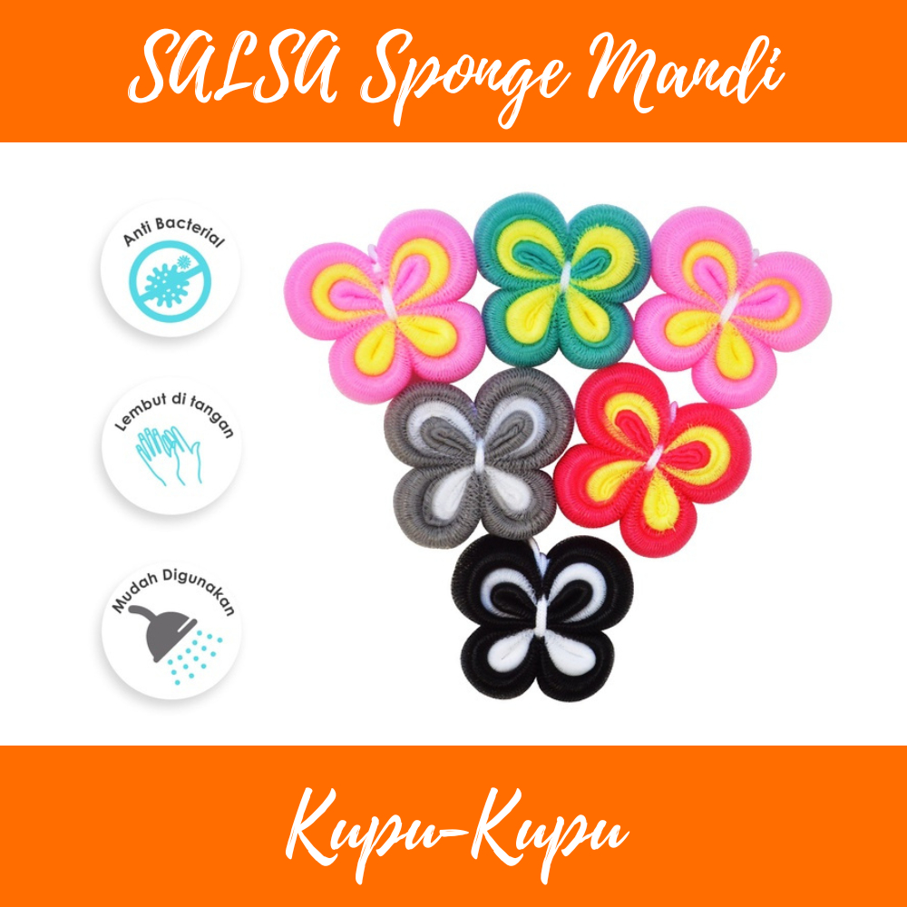 SALSA SPONGE MANDI KUPU-KUPU || BATH SPONGE || SPON MANDI