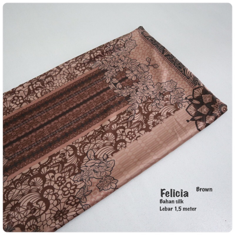 Kain silk motif FELICIA | kain batik modern | bahan batik bagus