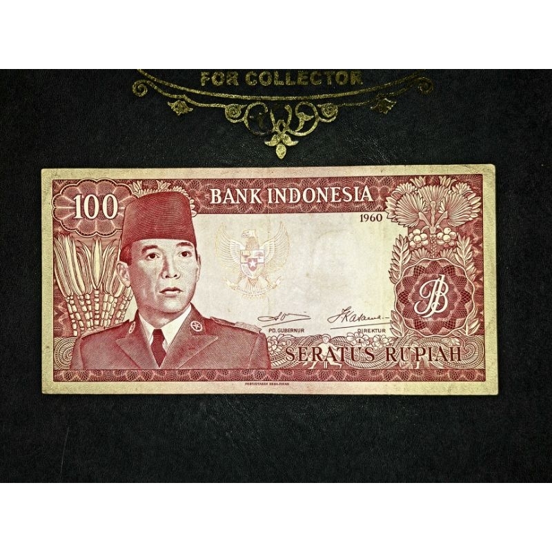 Jual UANG KUNO 100 RUPIAH SOEKARNO 1960 UANG 100 RUPIAH SUKARNO