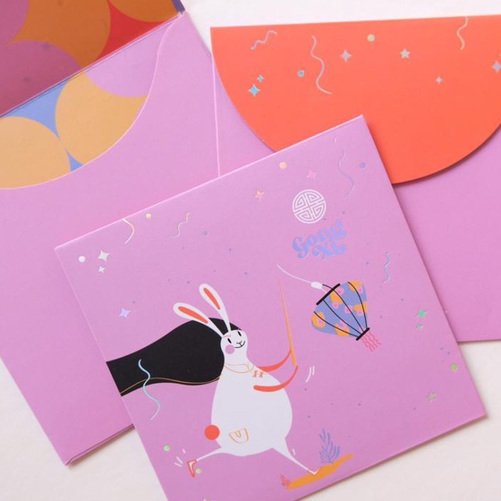 

PEPAINC - Angpao Imlek Rabbit 4 Kelinci Hologram Foil Chinese New Year FREE STICKER