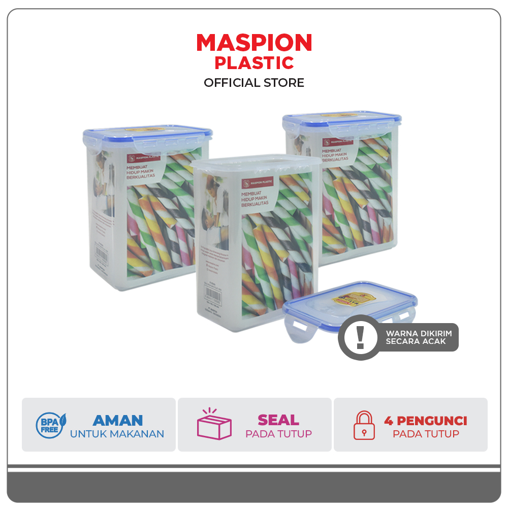 Maspion Toples Seal Pack Max Plus Kapasitas 1.8 Liter Isi 3 pcs set