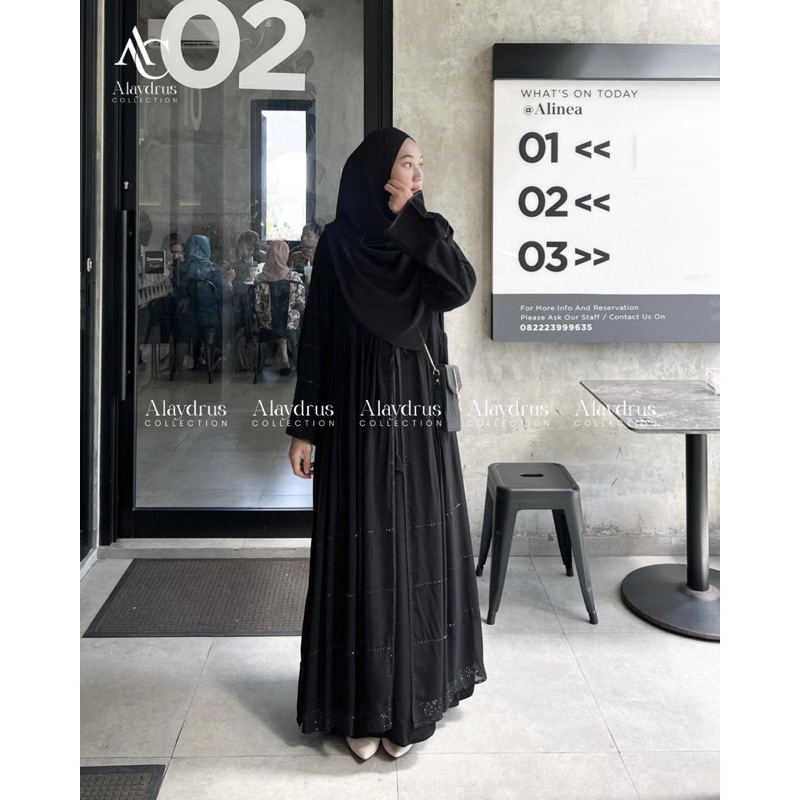 Abaya Hitam Turkey Gamis Muslimah Jubah Umroh Dubai Turkey 857