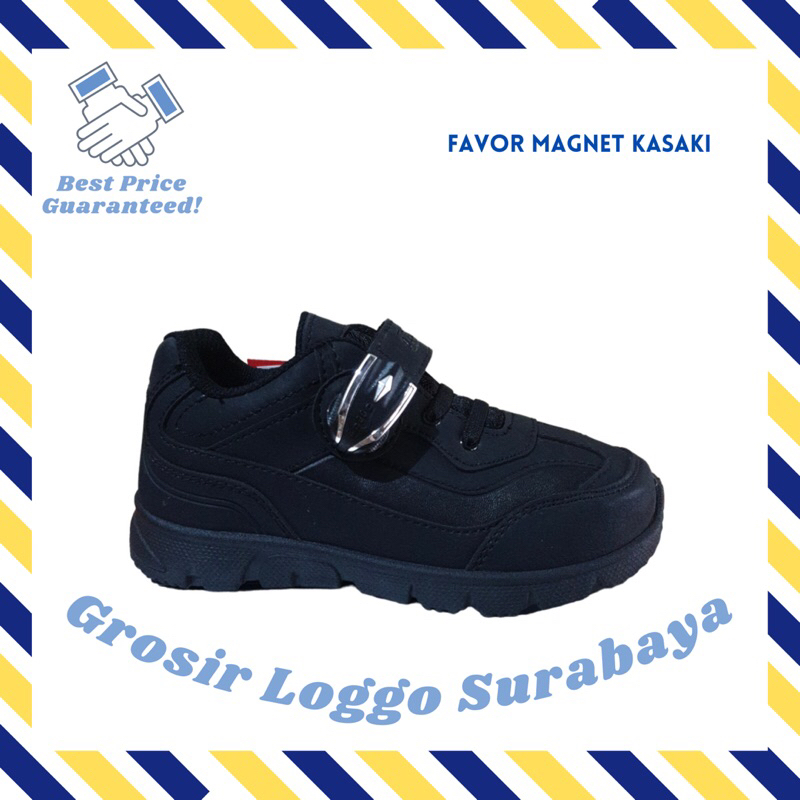 Sepatu Sekolah Anak Loggo Favor Magnet Kasaki