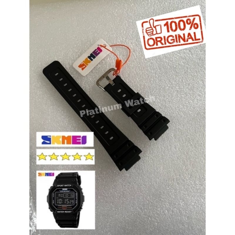 STRAP TALI JAM TANGAN SKMEI 1134 ORIGINAL RUBBER SPORT pas dan lgsg bs dipakai